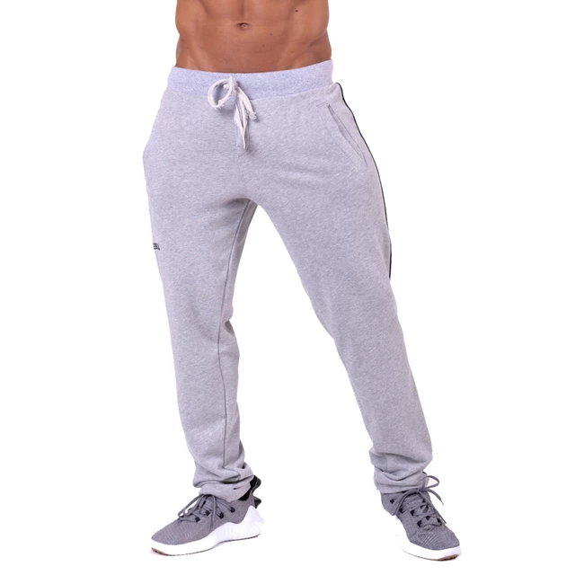 Pánské tepláky Nebbia Side Stripe Retro Joggers 154 - Grey - Grey