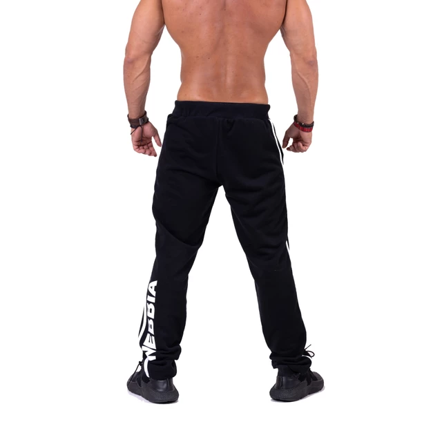 Men’s Sweatpants Nebbia Side Stripe Retro Joggers 154 - Black