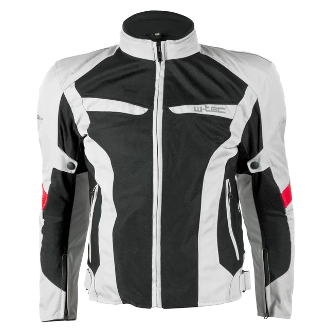 Herren Motorradjacke W-TEC Ventex - hell grau - hell grau