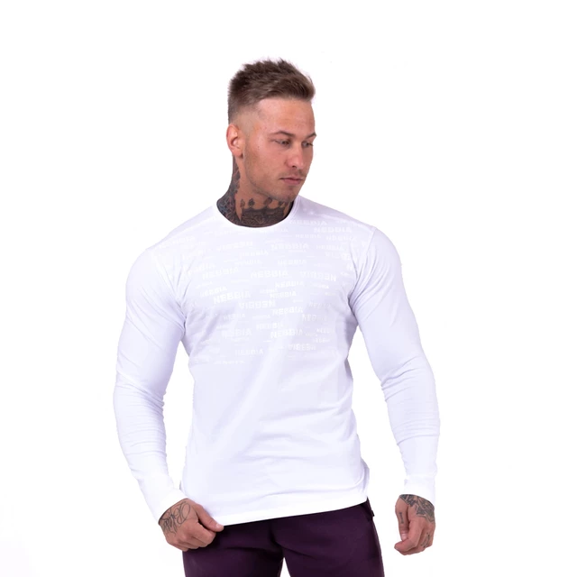 Pánské tričko Nebbia More than basic! 147 - White, XL