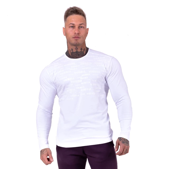 Pánské tričko Nebbia More than basic! 147 - White, XL - White