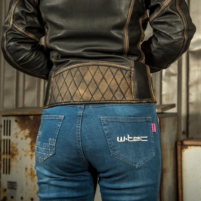 Dámske moto jeansy W-TEC GoralCE - 2. akosť - modrá