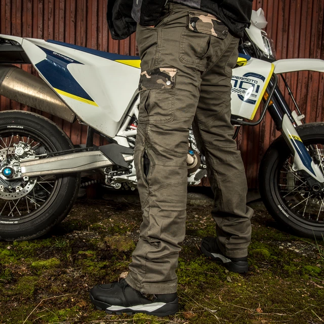 Men’s Motorcycle Pants W-TEC Shoota - Olive Green, M