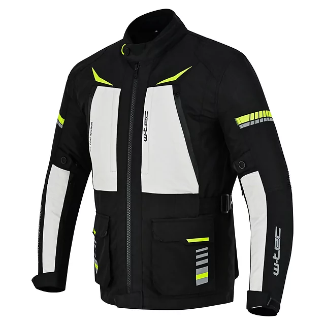 Moto bunda W-TEC Warao - černá-fluo