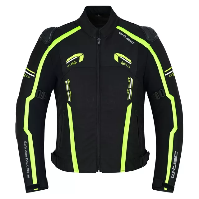Moto bunda W-TEC Tonkawo - černá-fluo - černá-fluo