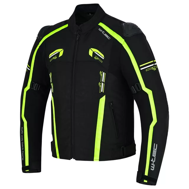 Moto bunda W-TEC Tonkawo - černá-fluo