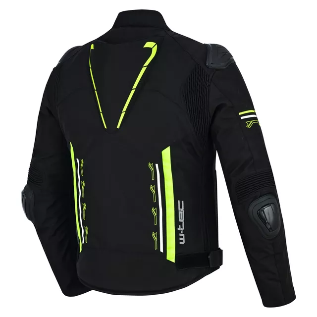 Moto bunda W-TEC Tonkawo - černá-fluo