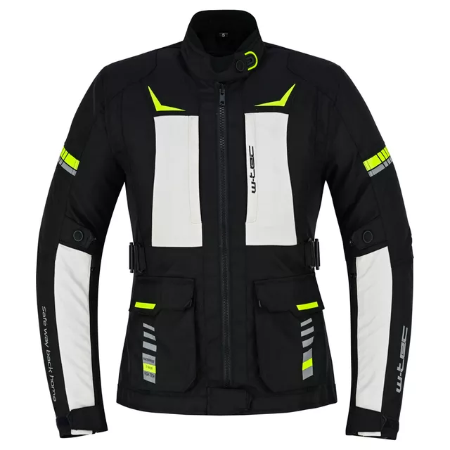 Dámská moto bunda W-TEC Warao Lady - černá-fluo