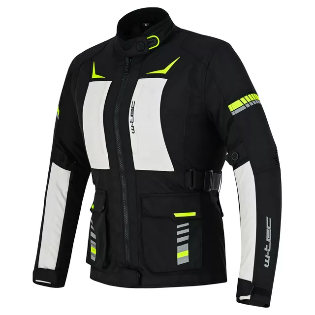 Dámská moto bunda W-TEC Warao Lady - černá-fluo