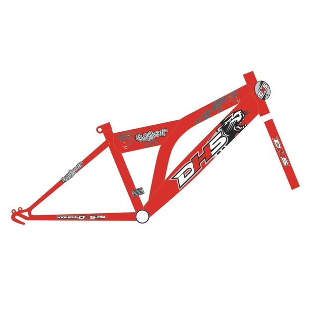 Dětské kolo  DHS Tiger 2021 - model 2011 - červená
