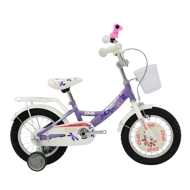Detský bicykel DHS 1402 Miss Fourteen 10" - fialová