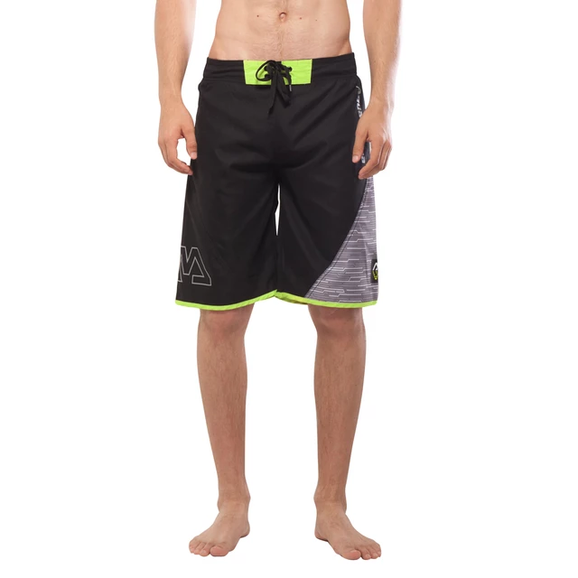 Men’s Board Shorts Aqua Marina Division - Black-Grey - Black-Grey