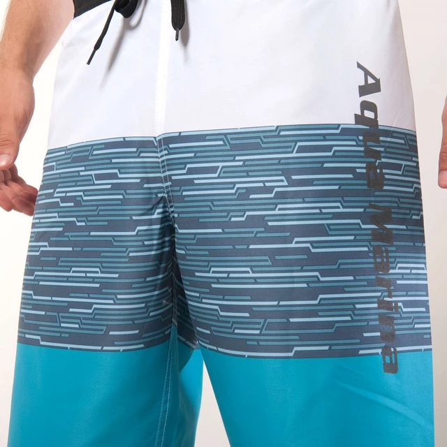 Men’s Board Shorts Aqua Marina Division - Blue-White, S