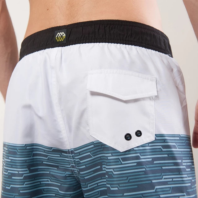 Men’s Board Shorts Aqua Marina Division - Blue-White