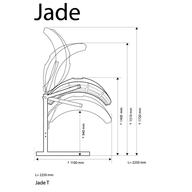 Jednostranné solárium Hapro Jade 12 T Lc