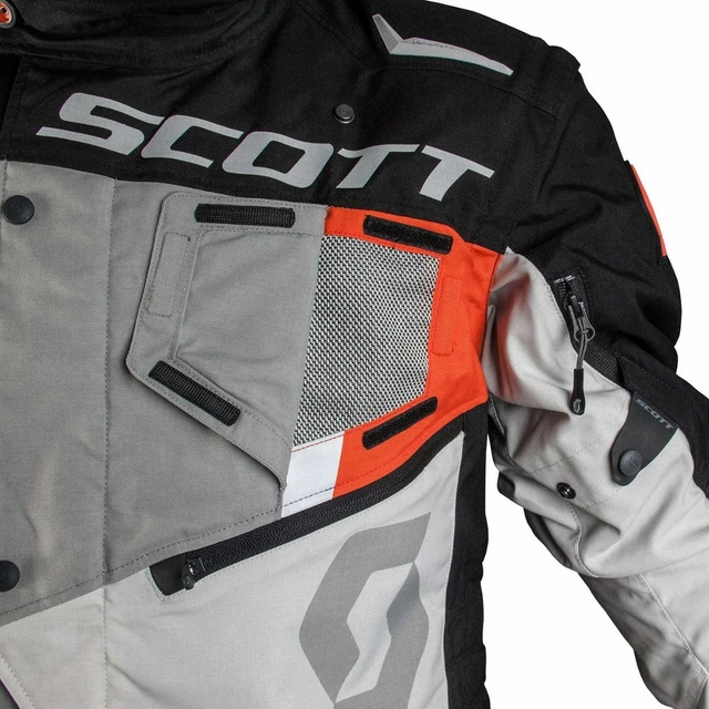Motorcycle Jacket SCOTT Dualraid DP - Titanium Grey/Orange