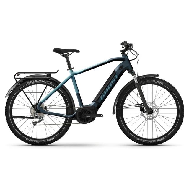 Trekingový elektrobicykel Ghost E-Teru Essential 27,5" EQ B500 8.0 - Grey/Blue - Grey/Blue