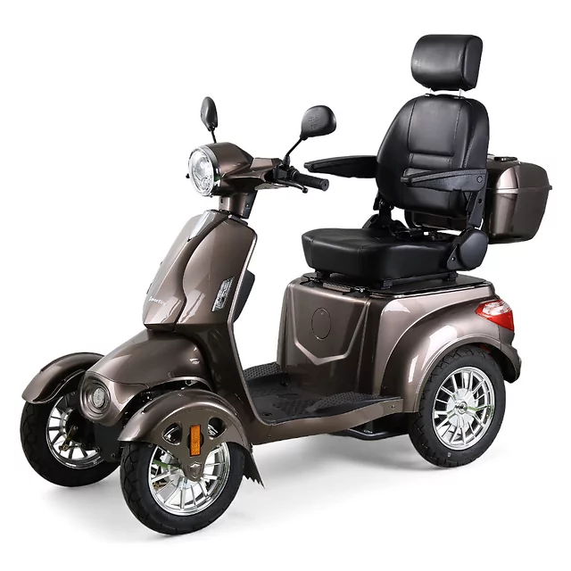 Elektrický čtyřkolový vozík inSPORTline Antun - červená - hnědá