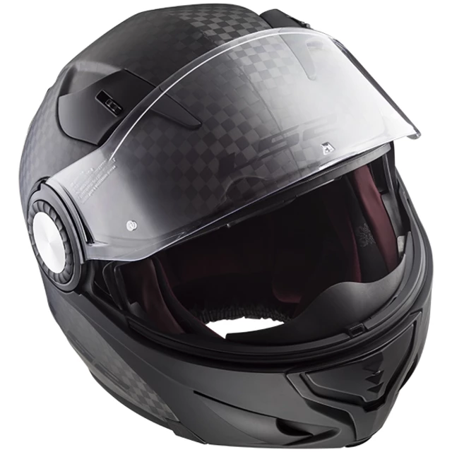 LS2 FF313 Vortex Solid Carbon Klapphelm - Solid Carbon