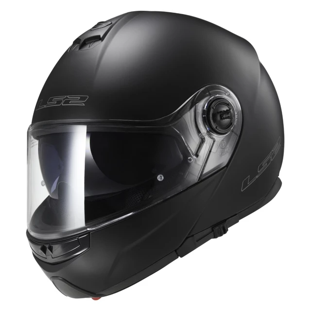 Tilting Moto Helmet LS2 Strobe - Matte Black - Matte Black