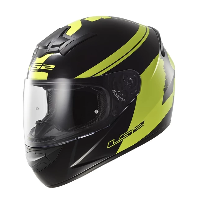 Moto Helmet LS2 Rookie Fluo Black-Hi-Vis Yellow - XXL (63-64)