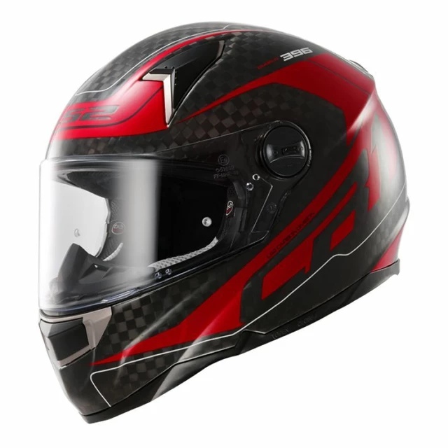 Moto prilba LS2 FF396 CR1 trix carbon - Diablo Red Big Carbon