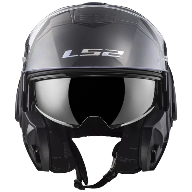 LS2 FF399 Valiant Motorradklapphelm - Noir Matt Black