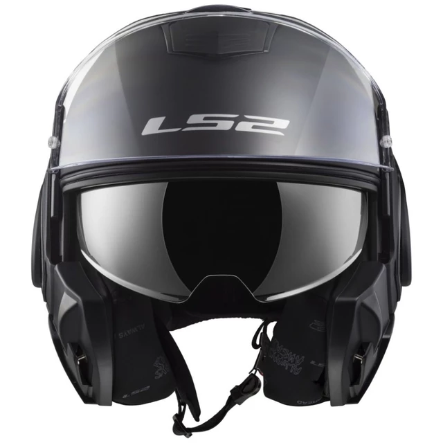 Flip-Up Motorcycle Helmet LS2 FF399 Valiant - Gloss White