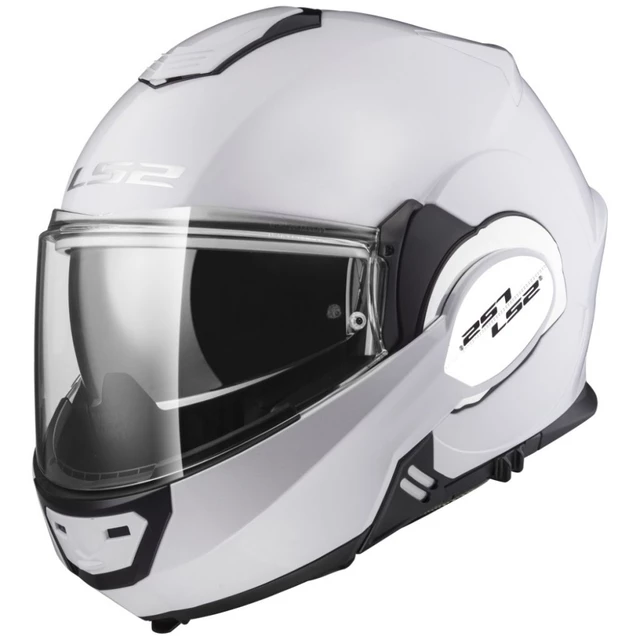 Flip-Up Motorcycle Helmet LS2 FF399 Valiant - Gloss White