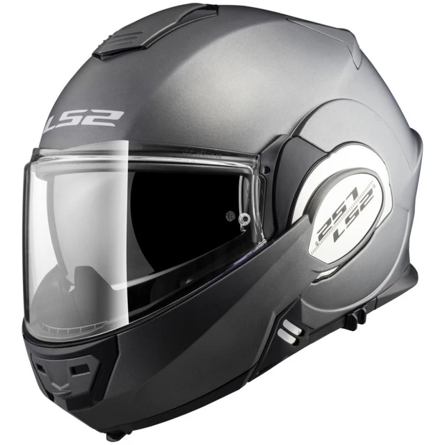 Flip-Up Motorcycle Helmet LS2 FF399 Valiant - Titanium