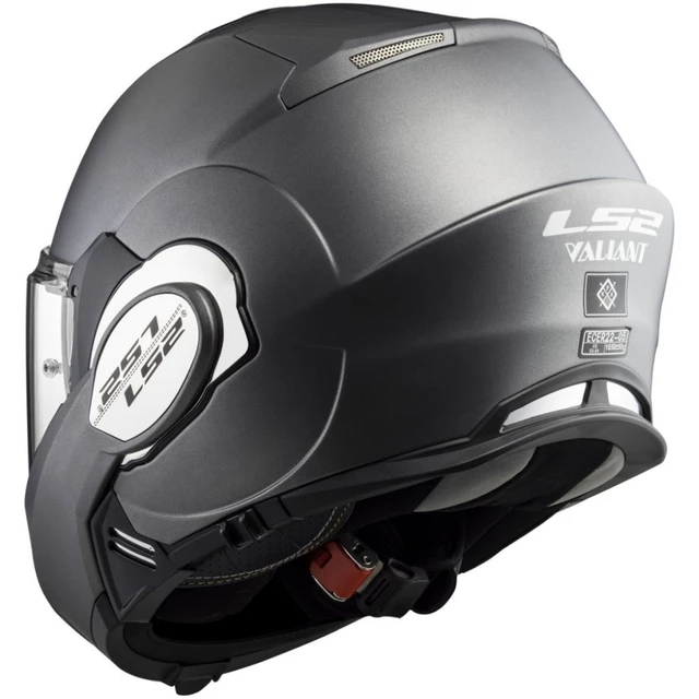 Flip-Up Motorcycle Helmet LS2 FF399 Valiant - Gloss Black