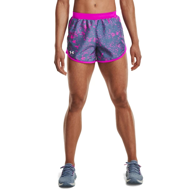 Women’s Shorts Under Armour Fly By 2.0 Printed - Black - Mineral Blue