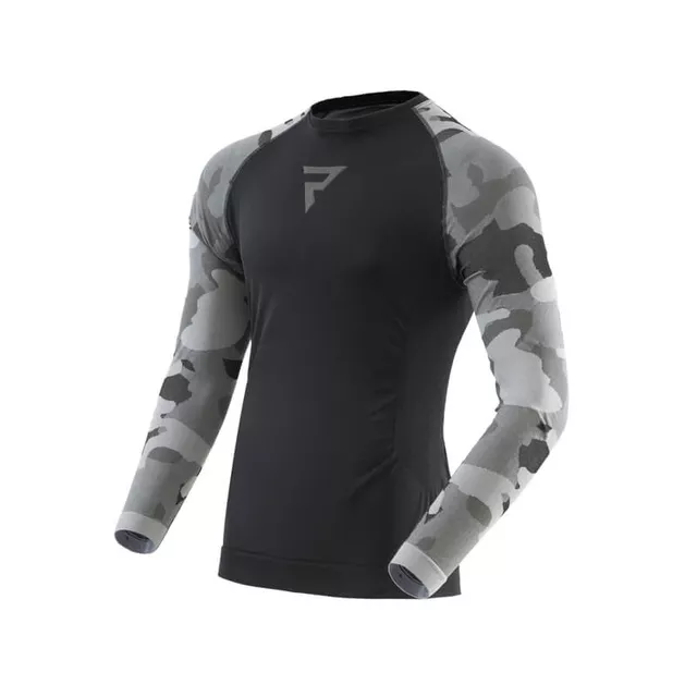 Moto thermo triko Rebelhorn Freeze II Jersey - černá-kamufláž - černá-kamufláž