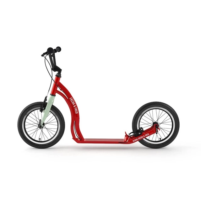 Kick Scooter Yedoo Frida & Fred - Cream-Red - Red-Mint