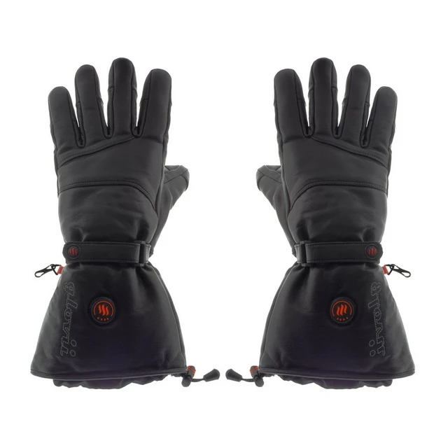 Heated Leather Ski and Moto Gloves Glovii GS5 - Black, XL - Black