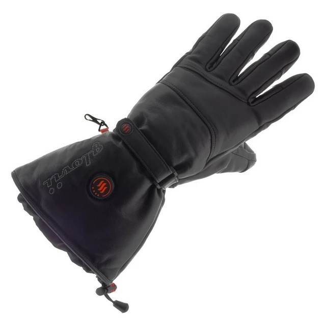 Kožené vyhřívané lyžařské a moto rukavice Glovii GS5 2x2100 mAh - černá