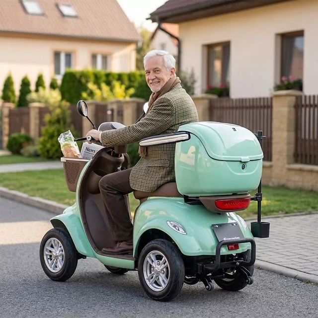 Elektrický čtyřkolový vozík W-TEC Lubica II - zelená