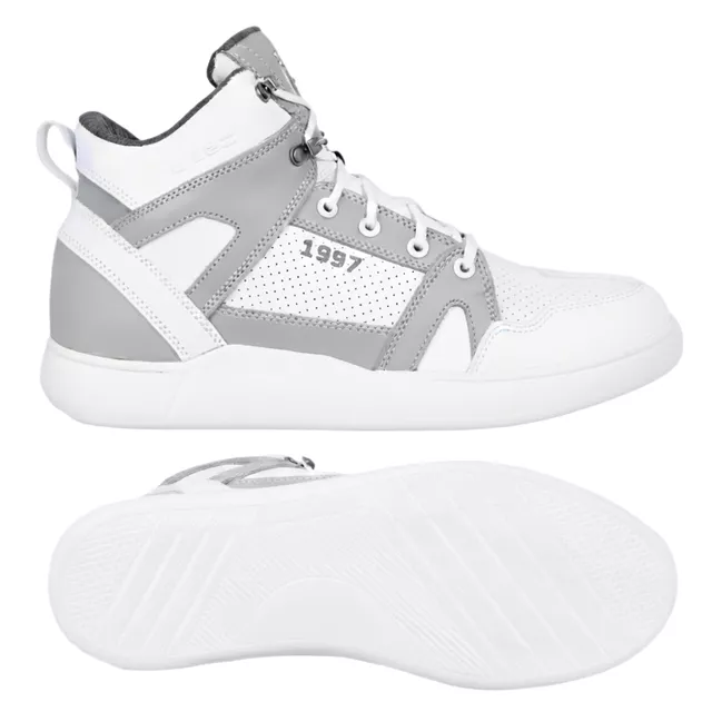 Moto boty W-TEC Arimes - bílo-šedá