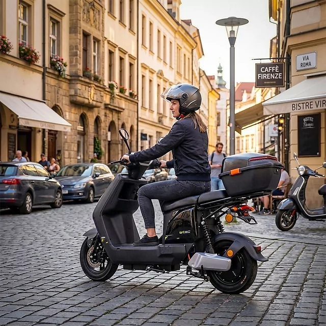 Elektrický skútr W-TEC Raike II 10" - černo-stříbrná