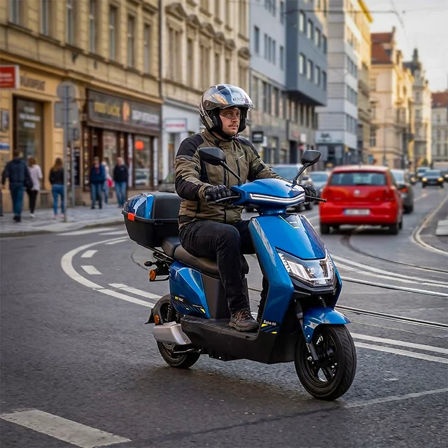 Elektrický skútr W-TEC Raike II 10" - černo-stříbrná