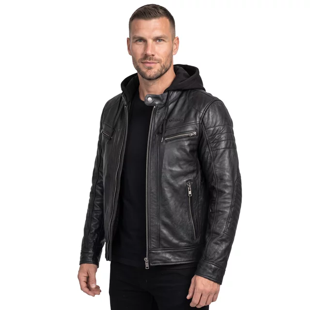 Kožená moto bunda W-TEC Murayo II - černá
