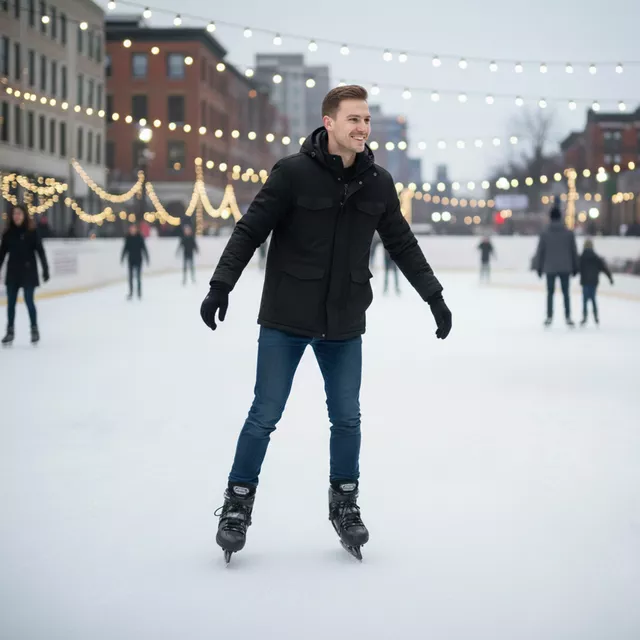 Zimní brusle inSPORTline Niorto - černá