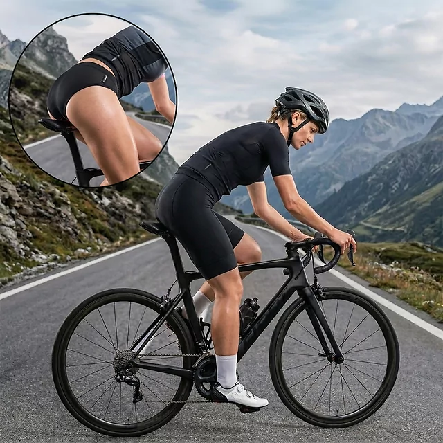 Dámské kalhotky s gelovou vložkou inSPORTline Nashka - černá