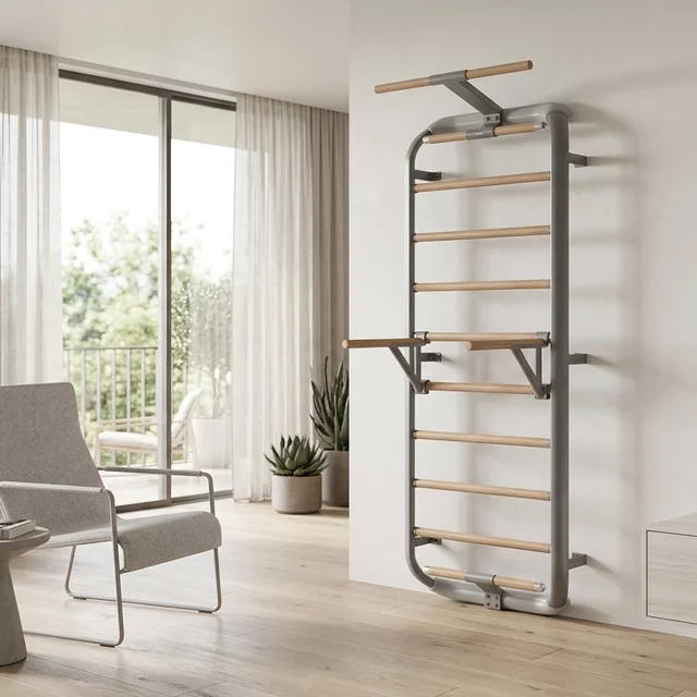 Žebřiny inSPORTline Wootkit 220x86 cm - šedá