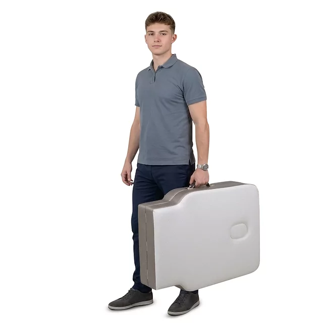 Masérské lehátko inSPORTline Kiyora 186x70x62,5-85,5 cm 2-dílné hliníkové