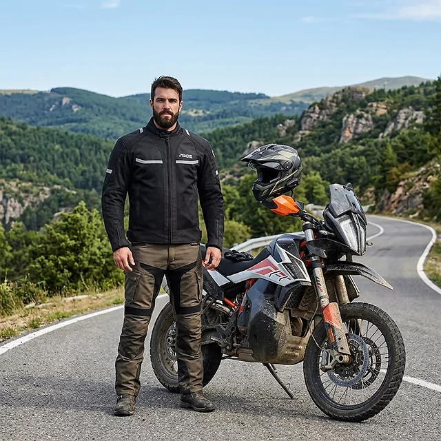 Pánská moto bunda BOS Libera - Black