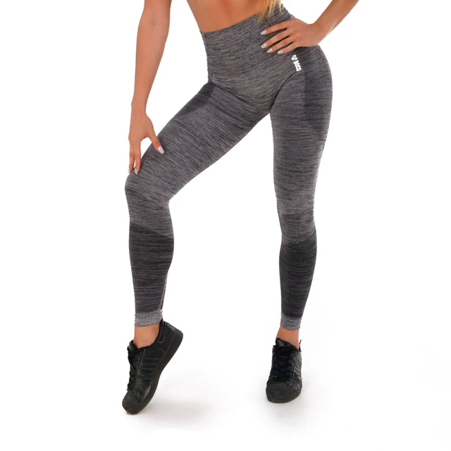 Boco Wear Grey Melange Push Up Damen Leggings - grau - grau