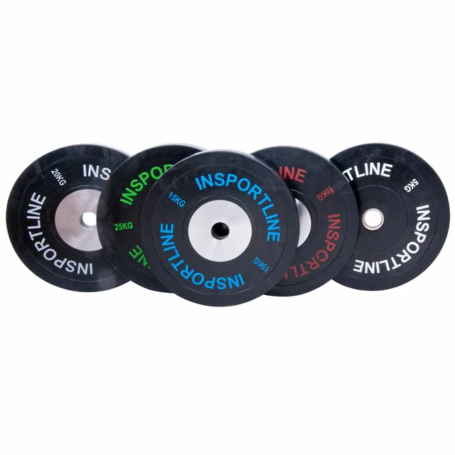 InSPORTline Bumper Plate Gummischeiben Set 2x 5-25 kg