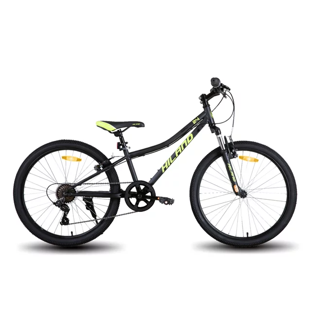 Juniorské horské kolo Hiland Climber 24" • 125-150 cm - černá - černá