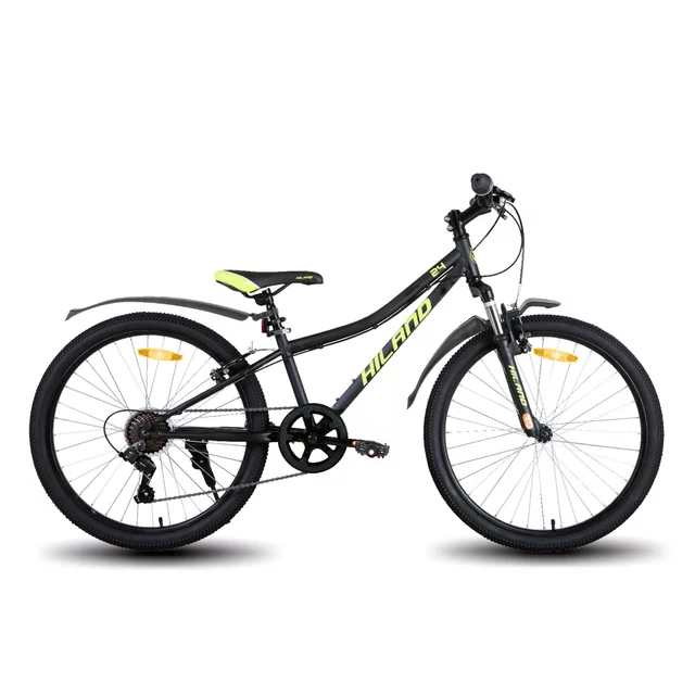 Juniorské horské kolo Hiland Climber 24" • 125-150 cm - černá